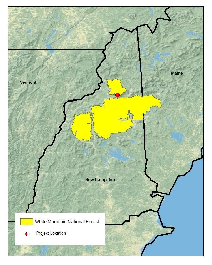 Introduction Project vicinity map The Androscoggin Ranger District of the White Mountain National Forest (WMNF) is seeking your input on a proposal to establish an American with Disabilities Act