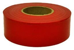 N/A 300', Yellow, Flagging Tape, Weatherproof Poly Vinyl Chloride for Harsh Outdoor Conditions, Constructed Of Non Adhesive & Non Conductive Vinyl, 1-3/16" Wide, 3mm Thick 131391 17021 300' RED 59
