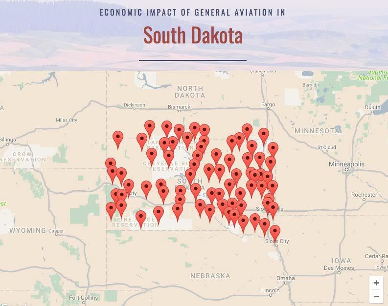 South Dakota Economic Impact Data The aviation industry supports over $791 million in state business sales annually. The South Dakota aviation industry supports more than 7,000 jobs.