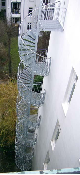 Stainless steel handrail Weland s spiral staircases have a unique design, with a stainless steel handrail on all staircases for industry and evacuation.