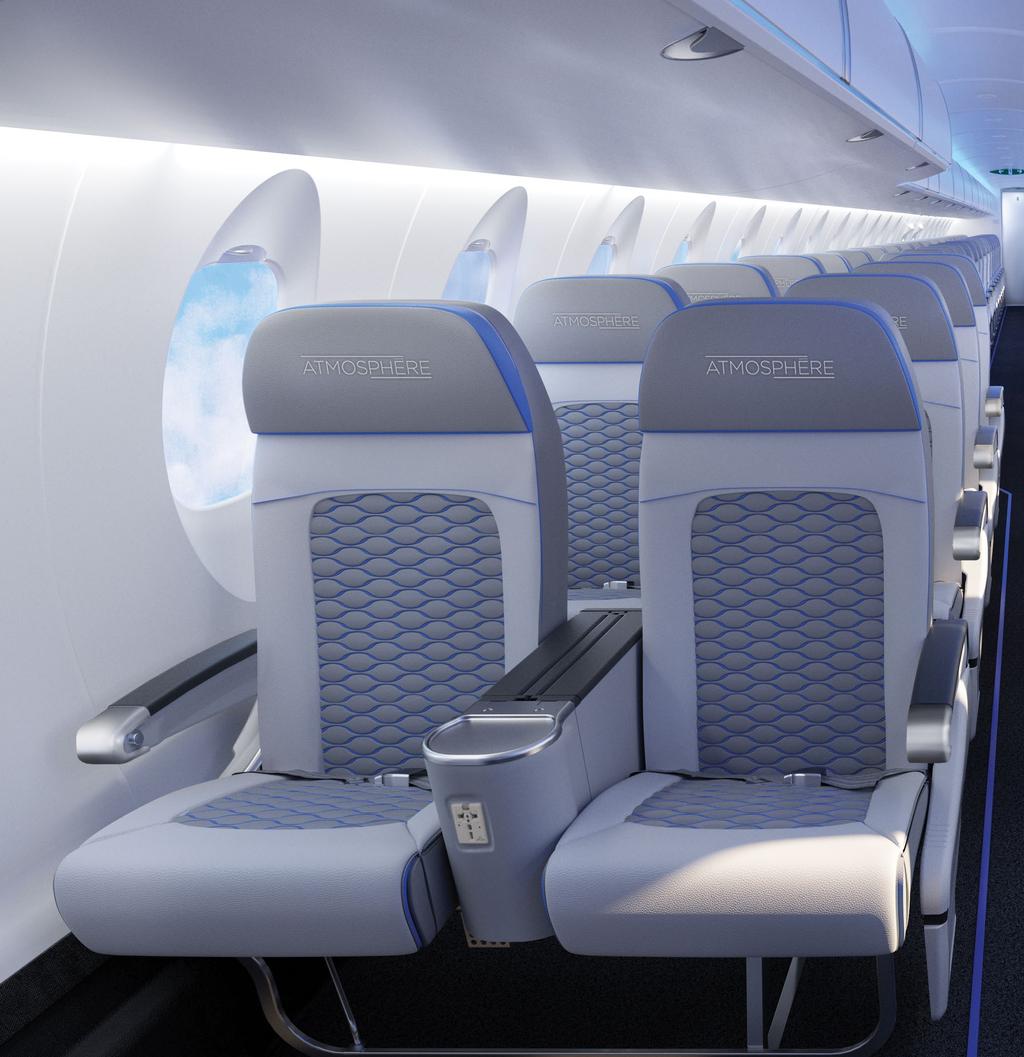 A new era in CABin DesiGn Designed to meet the needs of passengers for today and in the future, ATMOSPHÈRE is not just a name but a philosophy.