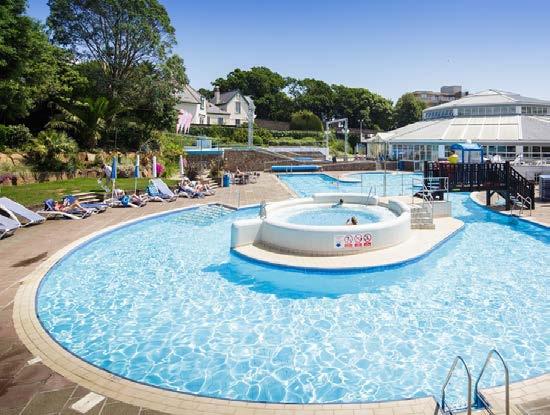It features the Merton Aquadome, one of Jersey s premier leisure facilities with indoor and outdoor pools and proudly, the UK s first surfing Flowrider!