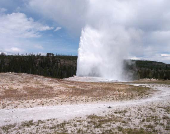 Old Faithful & Mammoth Hot Springs Old Faithful is a cone geyser located in Yellowstone National Park in