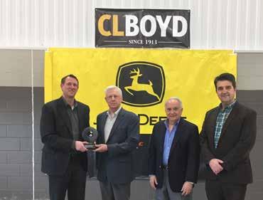 Susan Titus, PMP Manager, Marketing PRESS RELEASE Oklahoma City, OK, February 8, 2017 John Deere Construction and Forestry Division has named CL Boyd as a 2016 winner of its Onyx Circle award.