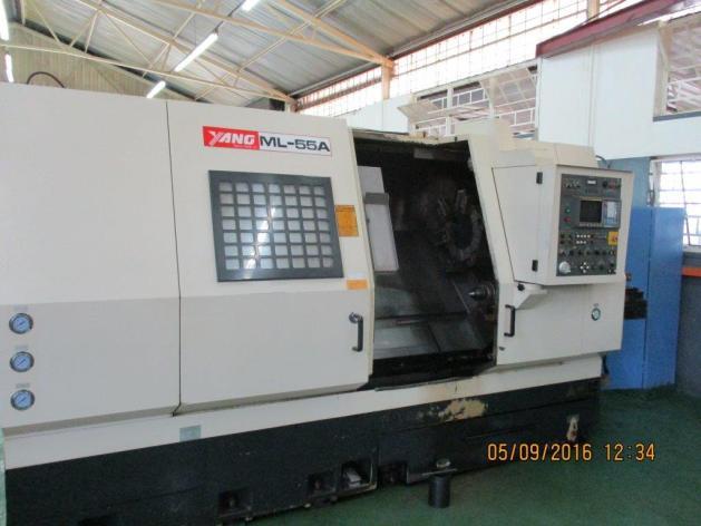 Lathes Yang ML55A Classification Unit Yang ML55A Swing over bed mm 740 Swing on cross slide mm Distance between centers mm 1000 Standard turning diameter mm