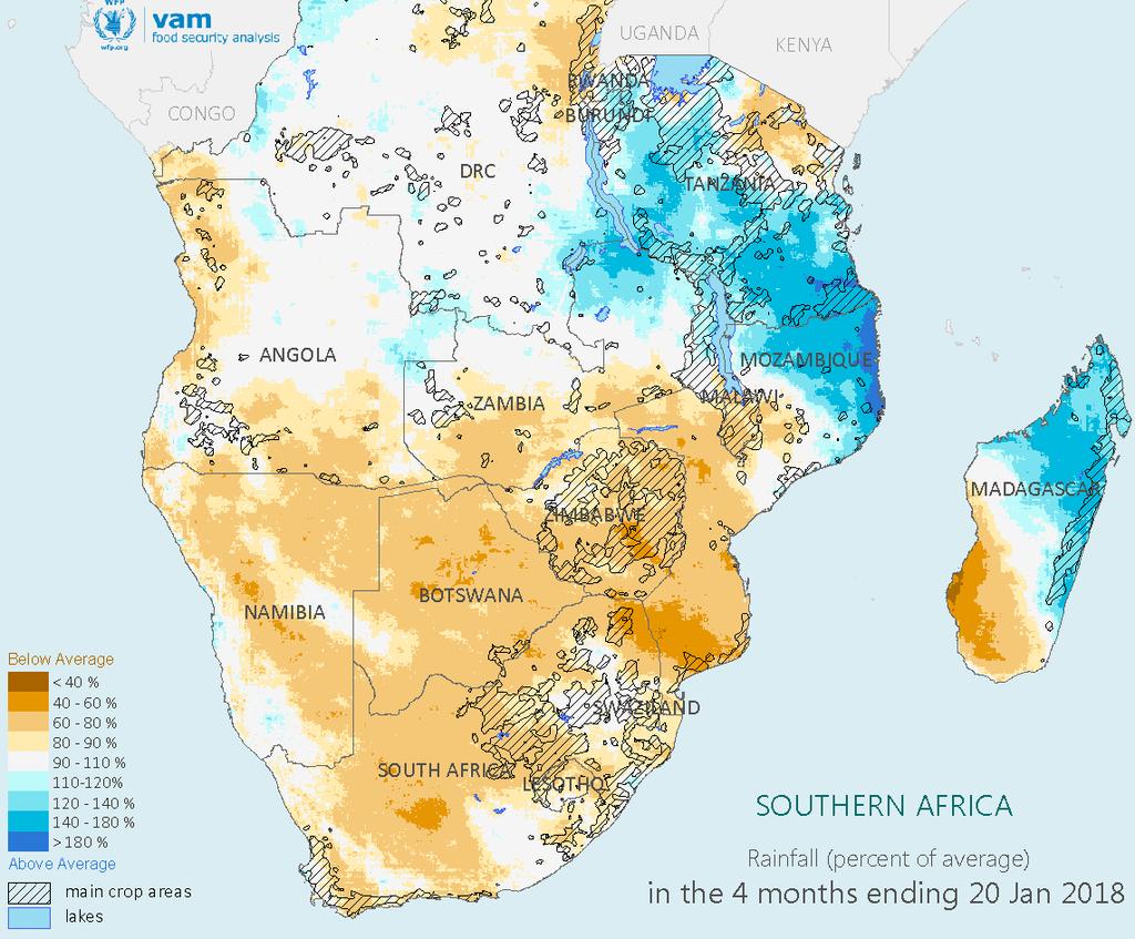 Current Seasonal Status Significant rainfall deficits at regional scale are defining Southern Africa s current growing season.