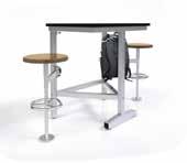 Casters provide the mobility to create small group collaborative learning while