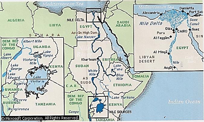 The Nile is the longest river in the world- 4160 miles.