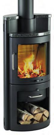 194 Ravel Euroheat Natural Energy Company A sophisticated, functional wood burning stove designed with a focus on the details.
