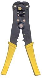 round cable Easily removes cable insulation Adjustable stripper depth Contains replacement blade Ratcheting Crimper