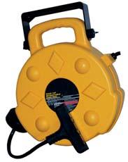 light for precise lighting Retractable Triple Outlet Cord Reel Length Gauge 8-3 30 3/ Triple outlet retractable cord reel provides three grounding outlets Rugged cord reel and jacketed cord give
