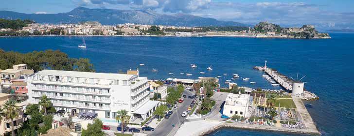 HOTEL LOCATION Located on the edge of Garitsa's bay, with views of the Ionian Sea and the old Venetian Fort in Corfu town, authentic and premium hospitality awaits in the historic Mayor Mon Repos