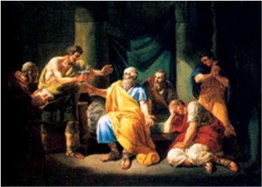 Democracy & Golden Age of Athens Greek Philosophers: Socrates Surrounded by supporters, Socrates prepares to drink poison.