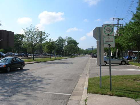 Signed routes are typically found along roads where traffic volumes and vehicle speeds are low.
