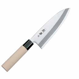 FC-75 Sashimi YJ FC-76 Blade: 210 mm Total: 350 mm Blade: 240 mm Total: 380 mm Deba Nakiri Blade: 165 mm Total: 305 mm YJ FC-79 Blade: 160 mm Total: 300 mm