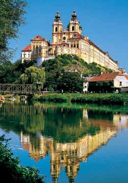 This morning, enjoy an included GUIDED VISIT of Melk s magnificent 11th-century BENEDICTINE ABBEY, one of Europe s largest monasteries.