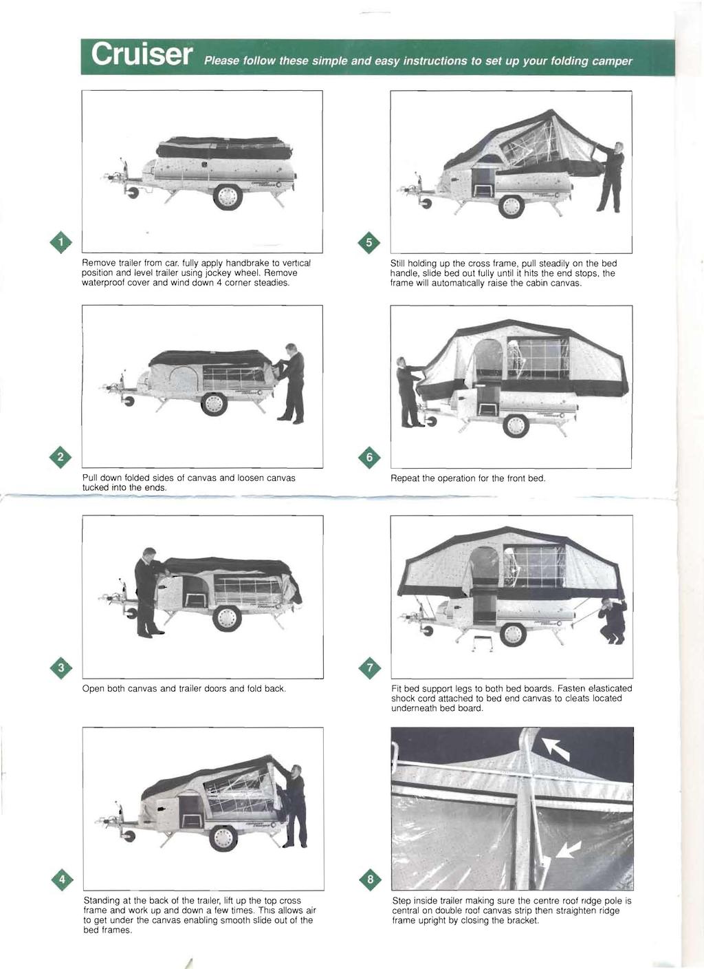 Cruiser Please follow these simple and easy instructions to set up your folding camper :.I. I ~ -. Remove trailer from car.