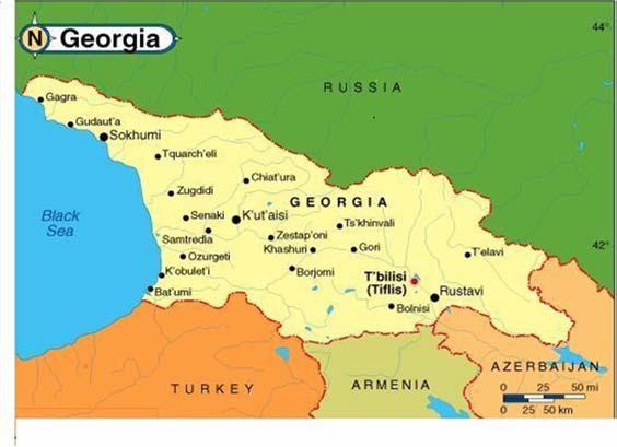 Georgia Location: South Caucasus Area: 69.