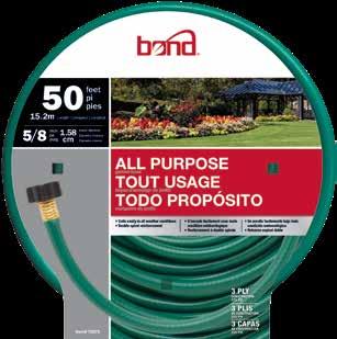 10 WATERING 11 NO-KINK PROFESSIONAL GARDEN HOSE No-Kink Technology All weather performance Aluminum couplings 3 ply
