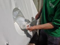 Twist the full length of the inner bonnet so that it is long and thin 3.