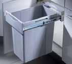waste bins for behind hinged doors SINGLE WASTE BIN Includes 1 x 40 litre bin For cabinet size: 400
