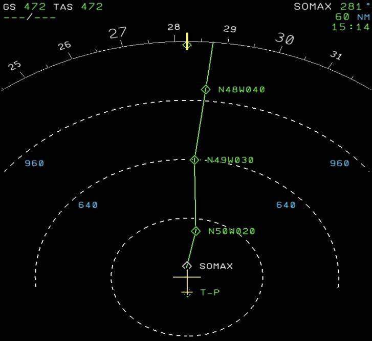 5 As shown below, full 13-character representations of latitude/longitude waypoints can be viewed via the FMC display.