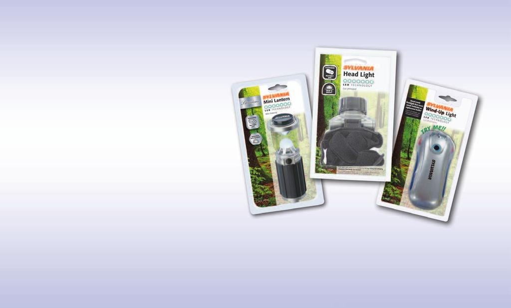 Designed to Sell The complete innovative family of SYLVANIA portable light products are attractively designed and packaged to sell.