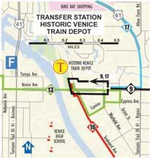 Click here to see changes to Route 17 17 F Venice Ave Venice Ave 13 16 G Seminole Center Rd 13