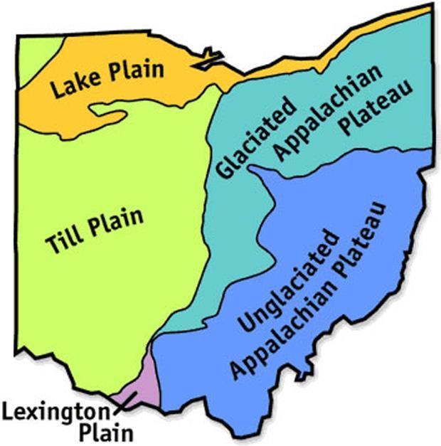 Student Reading 13.10: The Regions of Ohio Ohio has five natural regions which formed more than 10,000 years ago.