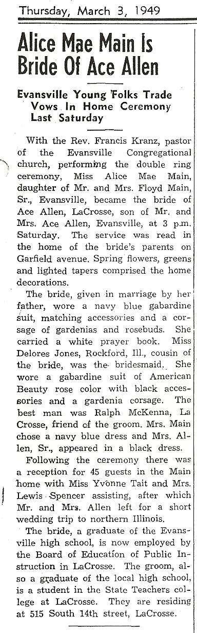 March 3, 1949, Evansville
