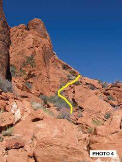 The signed pull-off for Calico Hills II Overlook (Waypoint 1) is located 2.1 miles past the fee booth. Comments: This is another short and fun scrambling hike in Calico Hills.