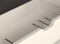 5 of glide adjustment) between the bottom of the unit and the floor is designed to enable easier cleaning of the floor