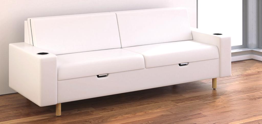 16 17 CASTERS 4 Casters are available on the Amelio sleep sofa and feature five soft wheels, which lock