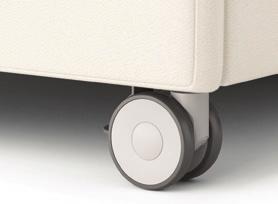 AMELIO MODULAR CASTER 3 dual wheel locking casters are available on Amelio Modular and feature 7