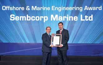 marine engineering sector Singapore Business Review (SBR) Listed Companies Awards & International Business Awards 2015 Offshore & Marine Engineering Award Recognition of Sembcorp Marine s practices
