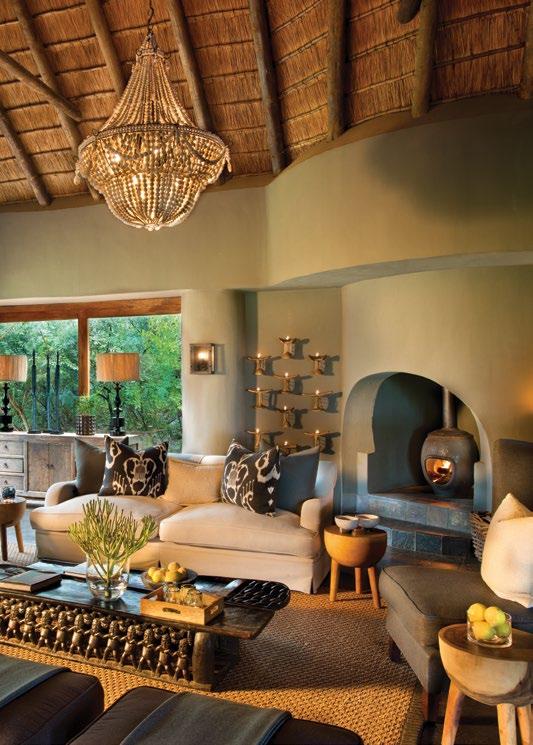 MAKE YOURSELF AT HOME The Lounge at Lelapa Lodge is designed for living.