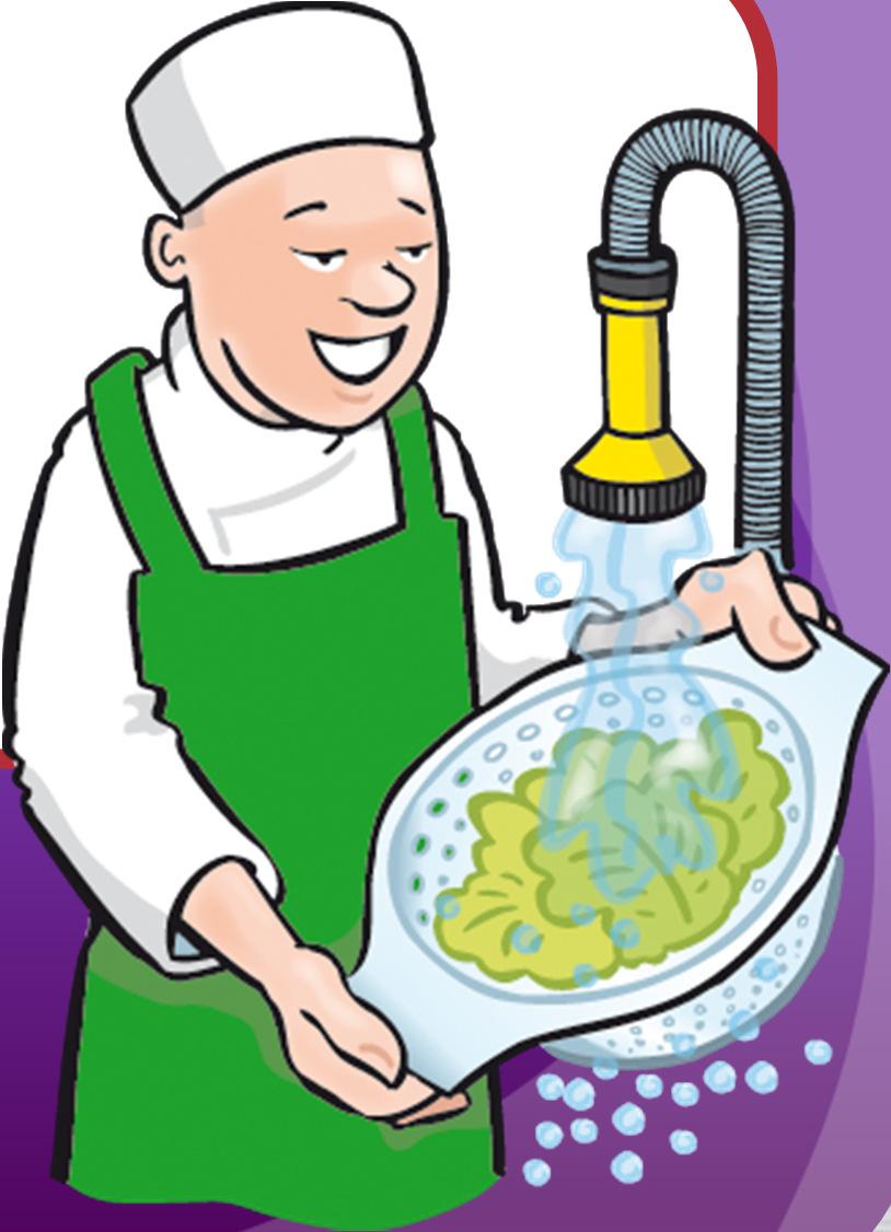 Cleaning and disinfection: produce Do not re wash ready to eat produce Wash dirty produce in designated sink Advocate