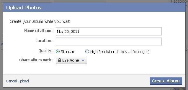 14 Bab 1: Facebook Berikan nama untuk album anda.