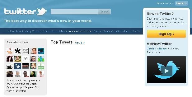Bab 2: Twitter 23 MULAKAN DENGAN TWITTER LANGKAH 1 Pergi ke: http://www.twitter.com.