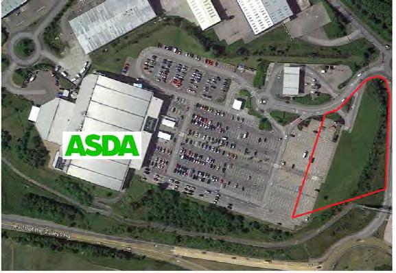 MERTHYR TYDFIL ASDA SURPLUS CAR PARK This will support a number of drive thru or units up to 20,000 sq ft, together with car parking on site as well as the adjacent main Car Park.