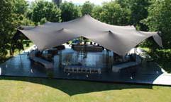 4X4 Wing - Attractive, shade solution for private spaces. - Rigged off existing architectural elements for instant shade.