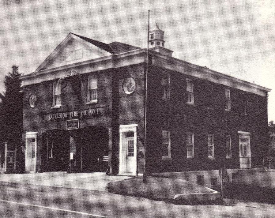 In 1935 the new firehouse was constructed as a DPW project to replace the original firehouse on