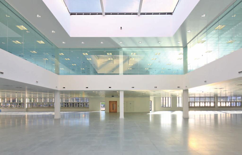 A full height central atrium creating a