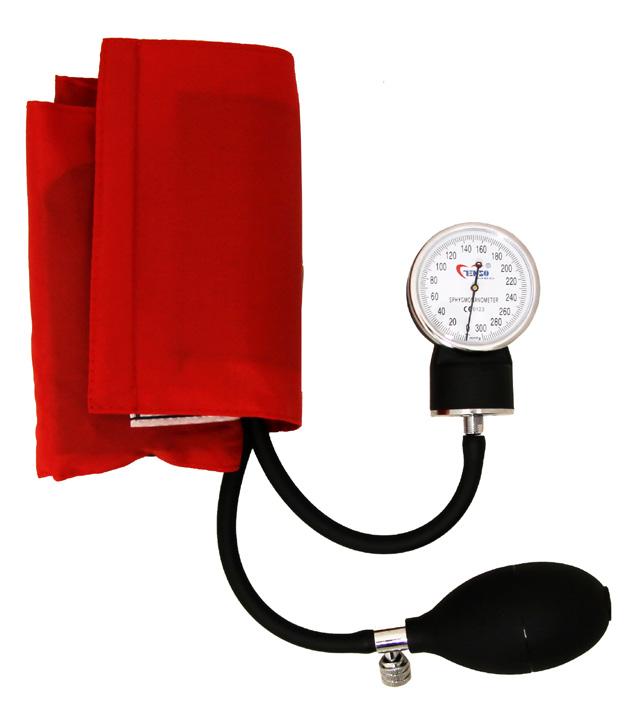 Sphygmomanometers Emergency Medical Systems DIA02005A BLACK DELUXE PALMAR SPHYGMOMANO- METER WITH 1 TUBE Professional palmar sphygmomanometer with 1 tube High visibility pressure gauge (65 mm) with