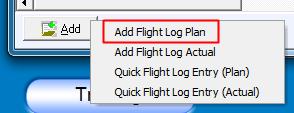Add Flight Log Plan 1. The Flight Log window will appear. 2.