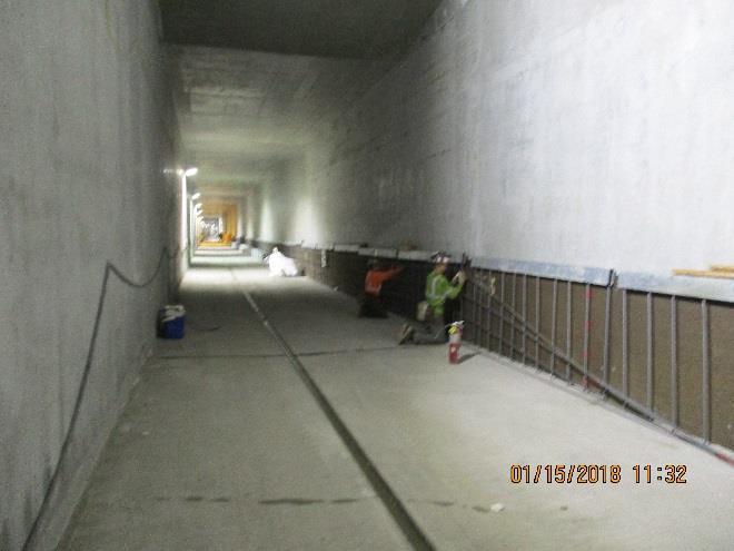 tunnel construction, concrete pours, and staging in the center of Crenshaw