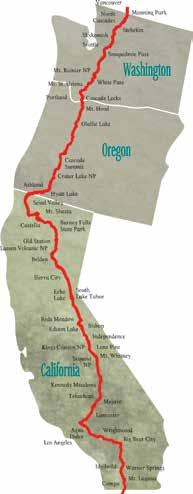 The Pacific Crest Trail Association Our Organization: The Pacific Crest Trail Association Our Trail: The Route The Pacific Crest National Scenic Trail is a 2,650-mile hiking and equestrian trail,