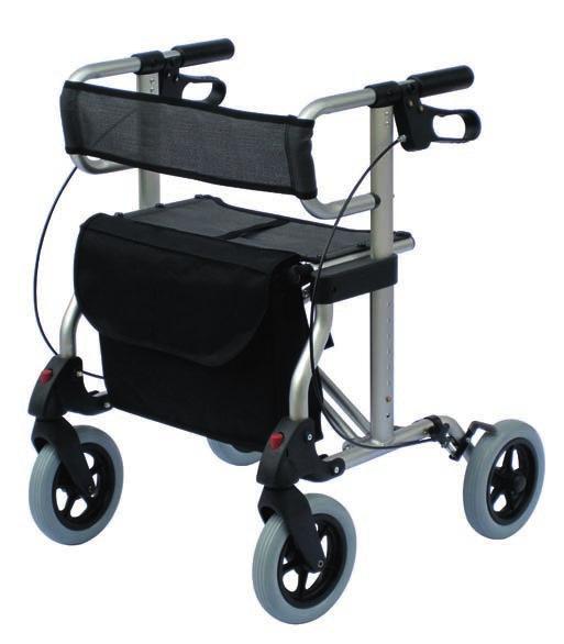 2224 Easy and comfortable Folding Rollator with 3 wheels and Basket.