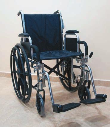Item Weight: 17 Kg. Max. Weight capacity: 100 Kg 2232 Manual Wheelchair. - Chromed Steel Frame.