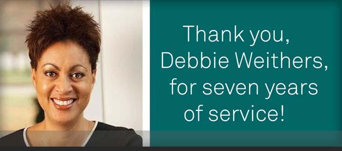 Today is Debbie Weithers' last day at the Howard Performing Arts Center.